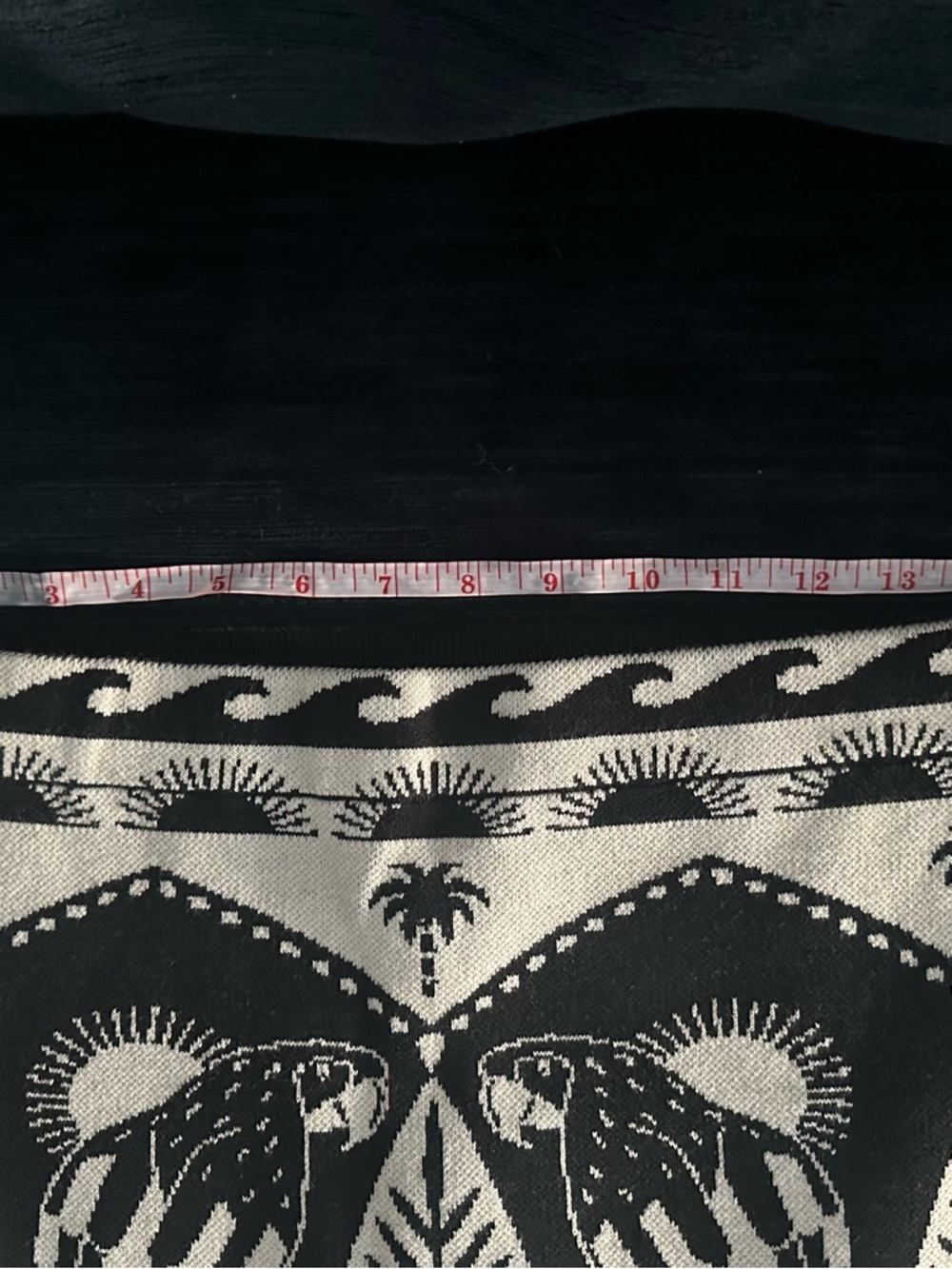 FARM Rio Black and Cream Tropical Pencil Skirt - Picture 9 of 9